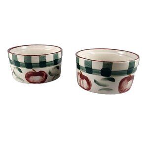 EUC Nantucket Apple Crockery Ramekins (Set of 2)